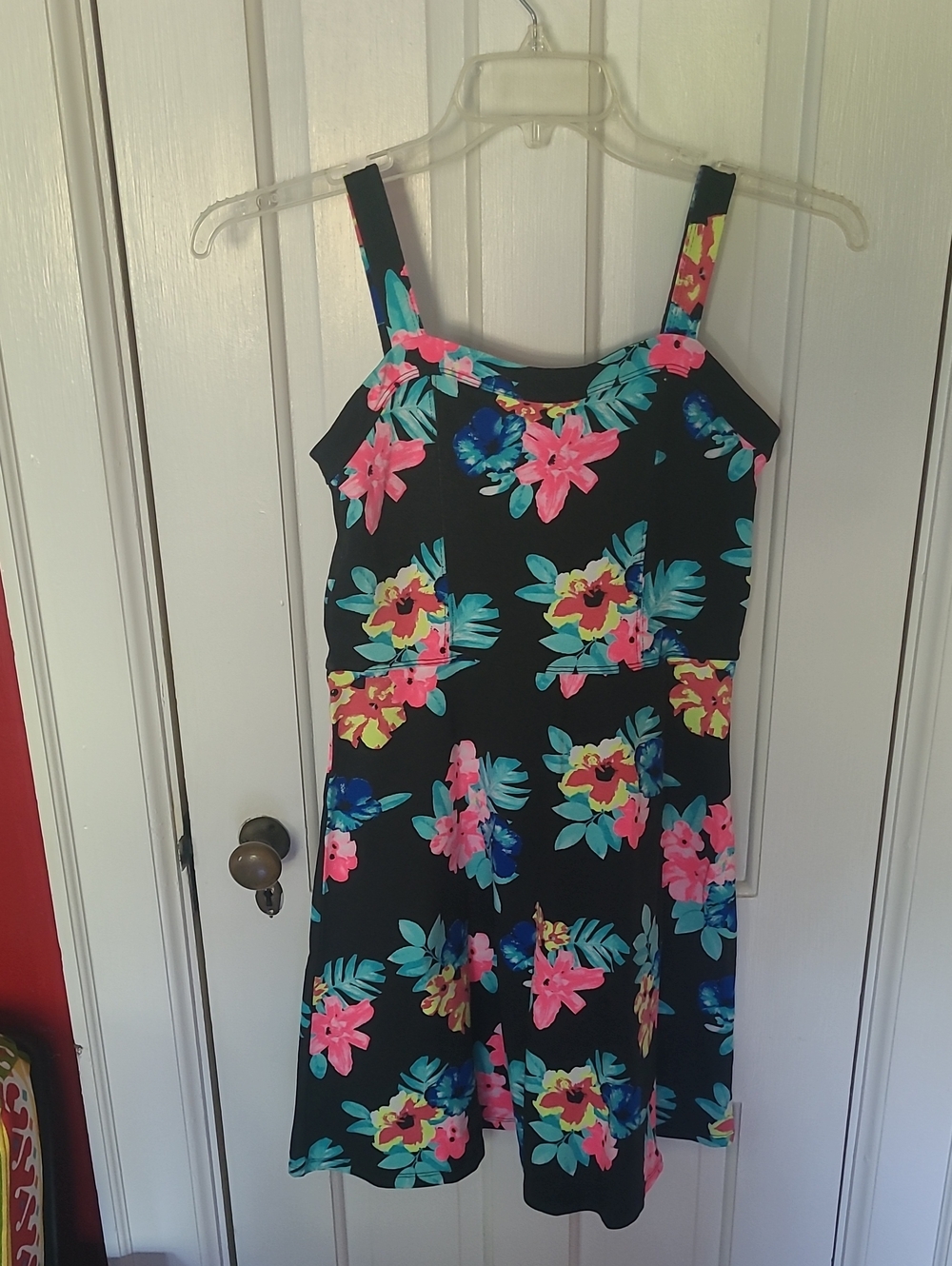 Justice Sundress Pink & Teal Floral Print